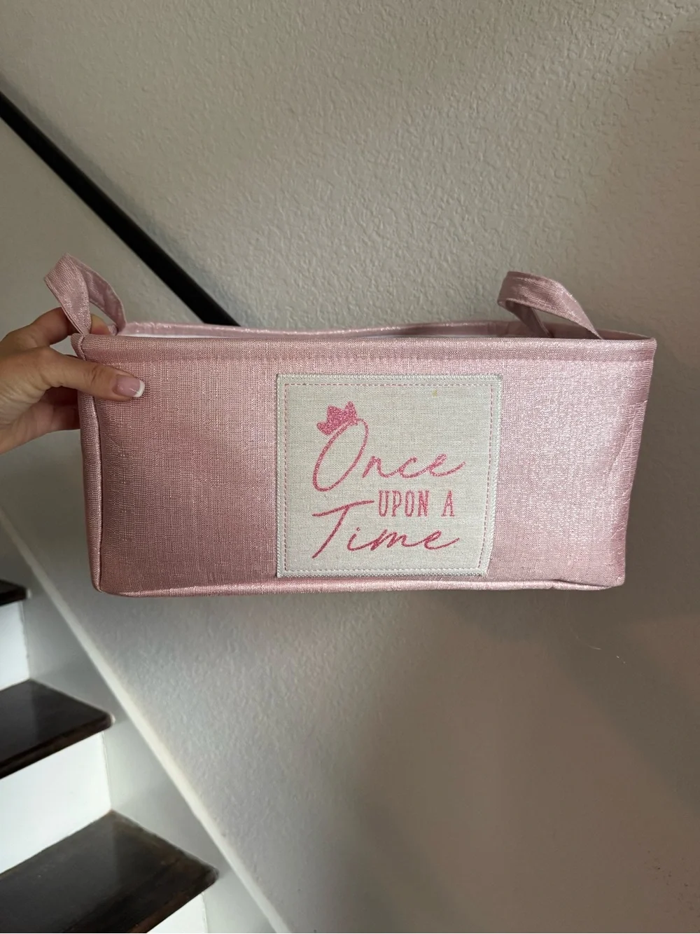 Once Upon A Time Princess Pink Shimmer Toy Storage Basket Bin